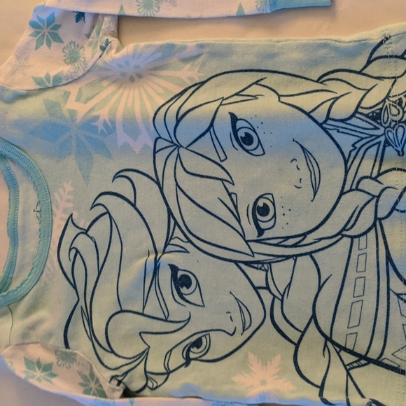 🌈 Disney, 2, Frozen, sky Blue long sleeve t-shirt - Picture 2 of 4